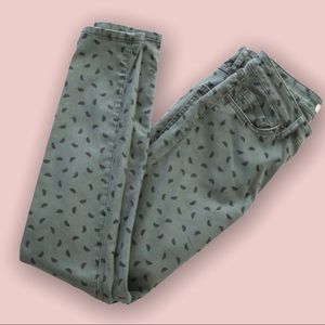 BCBG Generation Algae and Black Melon Pants Cotton